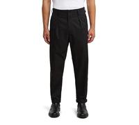 G-Star Men's Pleated Chino Relaxed Tapered, Size: 34/30, Color Black