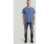 G-Star Multi Logo Overdyed Loose R T Dutch Blue Gd Taille: S | T-Shirts Outlet | Homme | Bleu