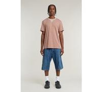 G-Star Nifous Stripe R T Dk Brick/etruscan Red Stripe Taille: M | T-Shirts Outlet | Homme | Rouge