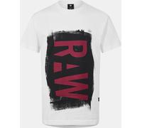 G-star Painted Raw Graphic T-Shirt Blanc Grand Male