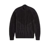 G-Star Pull zippé 3D Biker noir - col montant, coupe droite, coton bio 50% XS