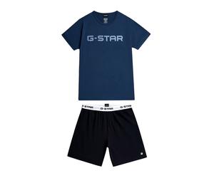 G-STAR Pyjama court bleu foncé / noir / blanc, Taille M
