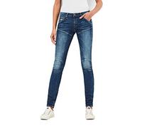 G-STAR RAW 5620 G-Star Elwood Mid Waist Skinny Jeans Femme, Bleu (medium aged antic 60881-7899-6348), 24W / 32L