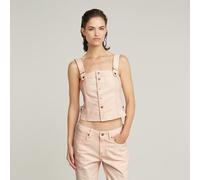 G-Star RAW Bustier Top Detachable Straps Rose M