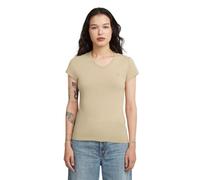 G-Star Raw C.V. Eyben Slim V-Neck Top 2.0 T-Shirt, Beige, XL Women's