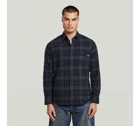 G-STAR Bristum 2.0 Slim Shirt, Multicolore (India Ink Toby Check D23553-d748-h520), L