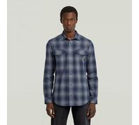 G-STAR Homme Chemise Marine Slim, Multicolore (rank blue vanderbilt check D24963-D412-G092), L