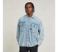 G-Star RAW Chemise Pleated 2-Pocket Boxy Bleu clair L