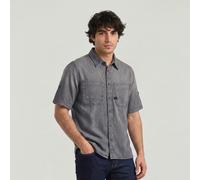 G-star Slanted Double Pocket Short Sleeve Shirt Gris XL Homme