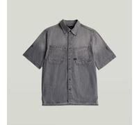 G-star Slanted Double Pocket Short Sleeve Shirt Gris 2XL Homme