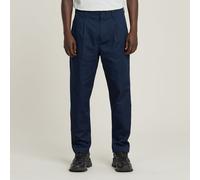 G-Star RAW Chino Pleated Relaxed Tapered Bleu foncé 30-32