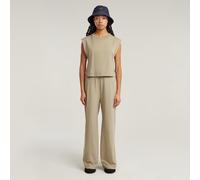 G-star Double Layer Wide Leg Sleeveless Jumpsuit Beige 2XS Femme