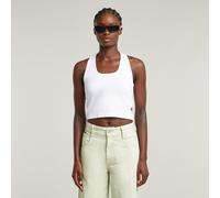 G-Star RAW Haut Back Snap Slim Cropped Blanc L
