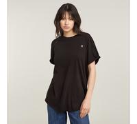 G-Star T-shirt Lash Femme ample côtelé manches courtes Noir XL