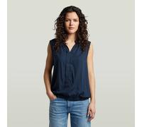 G-Star RAW Haut Mandarin Collar Sleeveless Bleu foncé S