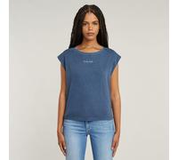 G-Star RAW Haut Mini G-Script Logo Overdyed Bleu moyen M