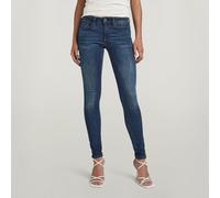 G-Star RAW Jean Midge Zip Mid-Waist Skinny Bleu foncé 23-30