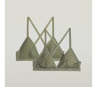 G-Star RAW Lot de 2 bralettes Mesh Triangle Vert XS