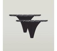 G-Star RAW Lot de 2 G-Strings Noir M
