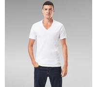 G-Star RAW Lot De 2 T-Shirts Base V-Neck Blanc L