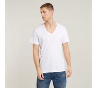 G-Star Homme Lot De 2 T-Shirts Base V-Neck, Blanc (white D25500-124-110), S