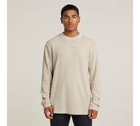 G-Star Homme T-Shirt À Manches Longues Overdyed, Beige (dk brick gd D25965-D895-D848), XS
