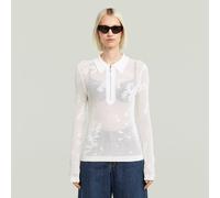 G-Star RAW Polo en maille Pointelle Slim Blanc M
