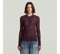 G-Star RAW Polo en maille Pointelle Slim Rouge L