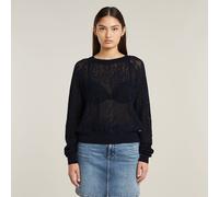G-Star RAW Pull En Maille Léger Pointelle Bleu foncé XS