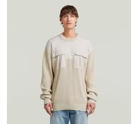 G-Star RAW Pull en maille Woven Mix Blanc XL