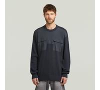 G-Star RAW Pull en maille Woven Mix Bleu foncé XXL