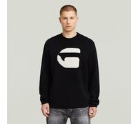 G-Star RAW Pull G Logo Relaxed Knit Noir M