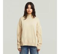 G-star Milano High Neck Sweater Beige S Femme