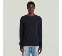 G-Star RAW Pull Structure Ribbed Knit Bleu foncé L