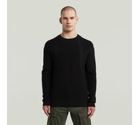 G-Star RAW Pull Structure Ribbed Knit Noir M