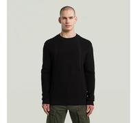 G-Star RAW Pull Structure Ribbed Knit Noir XS