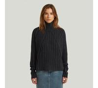 G-star Washed Loose Fit High Neck Sweater Noir M Femme