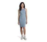 G-STAR RAW Rib Tank Kleid Slim Robe décontractée, Bleu (Ash Blue D23368-c534-5304), M Femmes