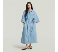 G-star D29321-01 Short Sleeve Dress Bleu L Femme