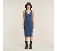 G-star Overdyed Asymmetric Zip Sleeveless Short Dress Bleu M Femme