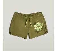 G-Star RAW Short de bain Carnic Graphic Vert XXL