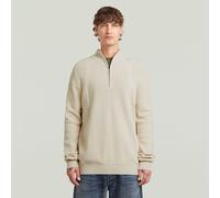 G-Star RAW Structure Half Zip Knit Blanc L