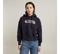 G-Star RAW Sweat À Capuche Old Skool Logo Loose Bleu foncé M