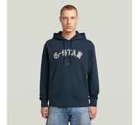 G-Star RAW Sweat Embro Logo HB Hoodie Bleu foncé S
