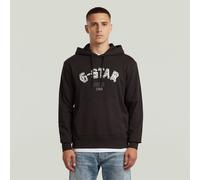 G-STAR Sweat-shirt gris / noir / blanc, Taille L