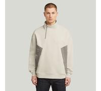 G-Star RAW Sweat Fabric Mix Zip Blanc L