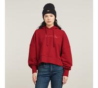 G-Star Femme G-script ovs hooded sweat , Rouge (baron D25168-D562-1828), L