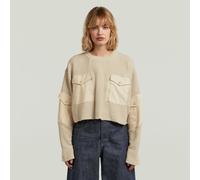 G-Star RAW Sweat Multi Pocket Mix Loose Cropped Beige L
