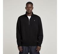 G-Star RAW Sweat Premium Core Half Zip Noir XXL