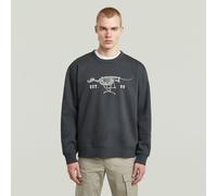 G-Star RAW Sweat Running Dog Bleu foncé L